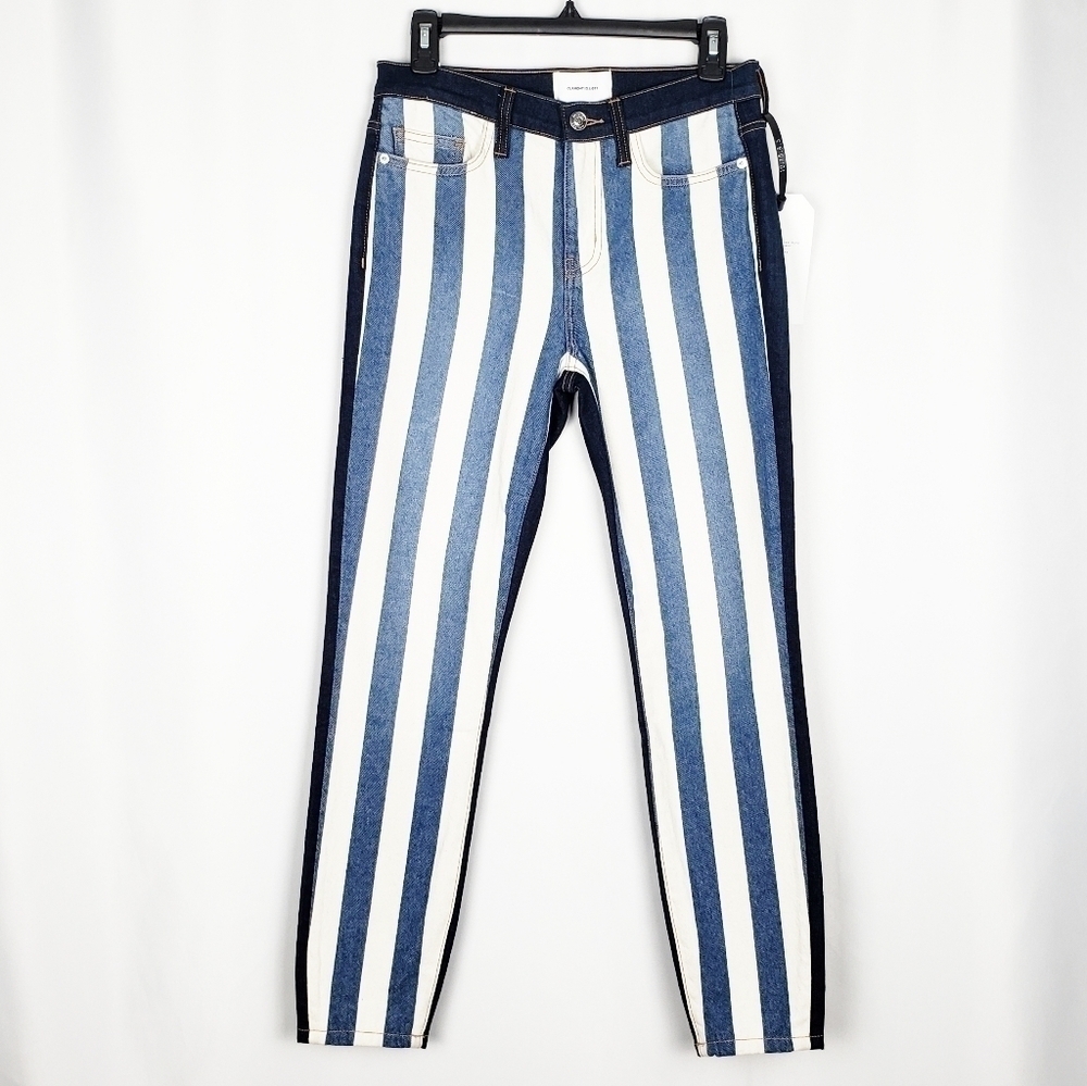 CURRENT/ELLIOTT high waist jeans in bay stripe